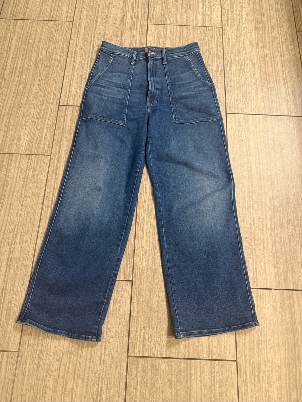 MOTHER Medium Blue High-Rise Jeans